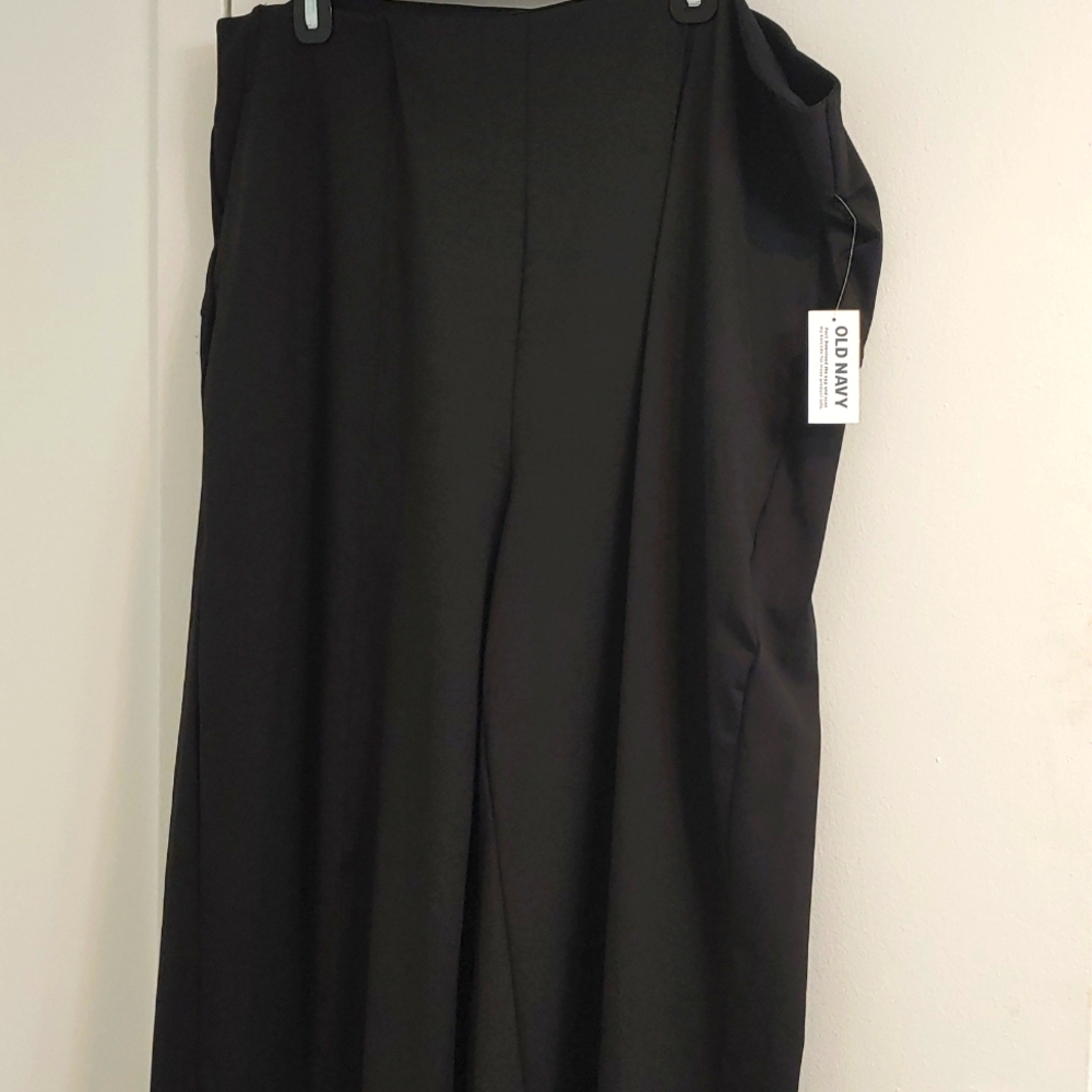 NWT Old Navy Power Soft Wide Leg Pants Black 2X